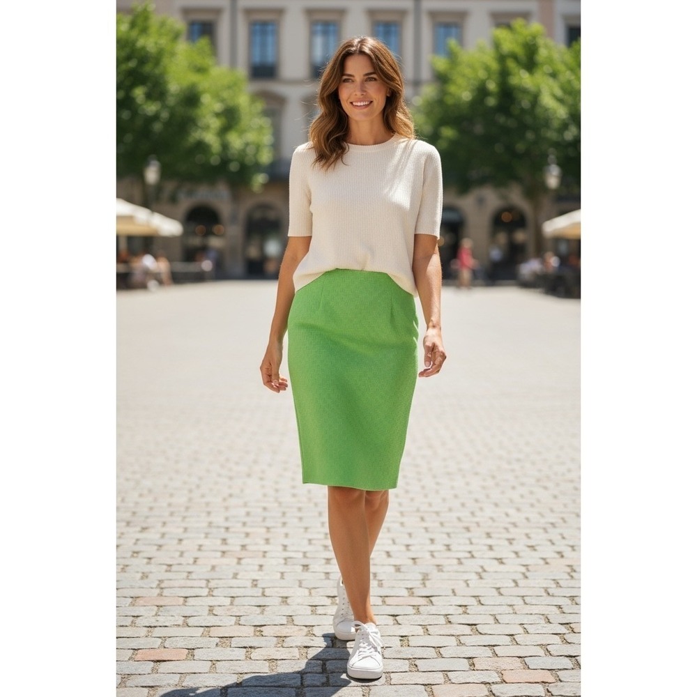 Classic Pencil Skirt in Green